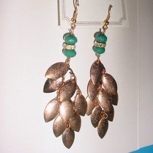 PRINCESS NWT Bronze Gold Fashion Earrings
